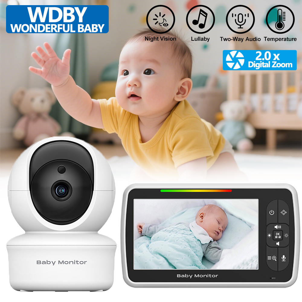 Audio Music Kids - 5.0 Inch Video Baby Monitor With