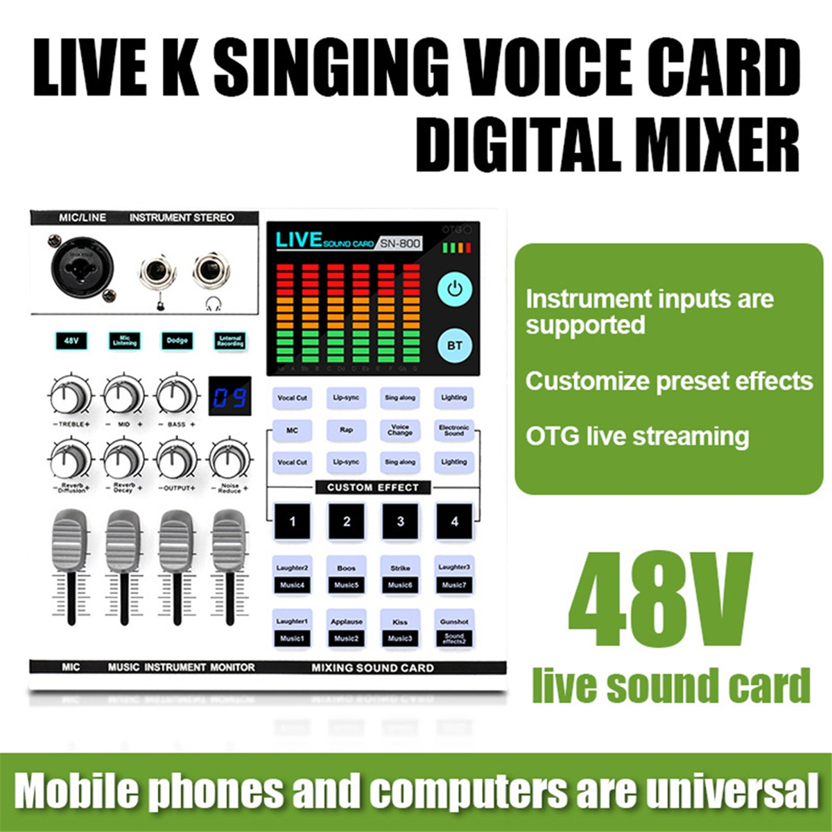 SN800 Live Sound Card Voice Ch - Audio Music Voice Changer review and price