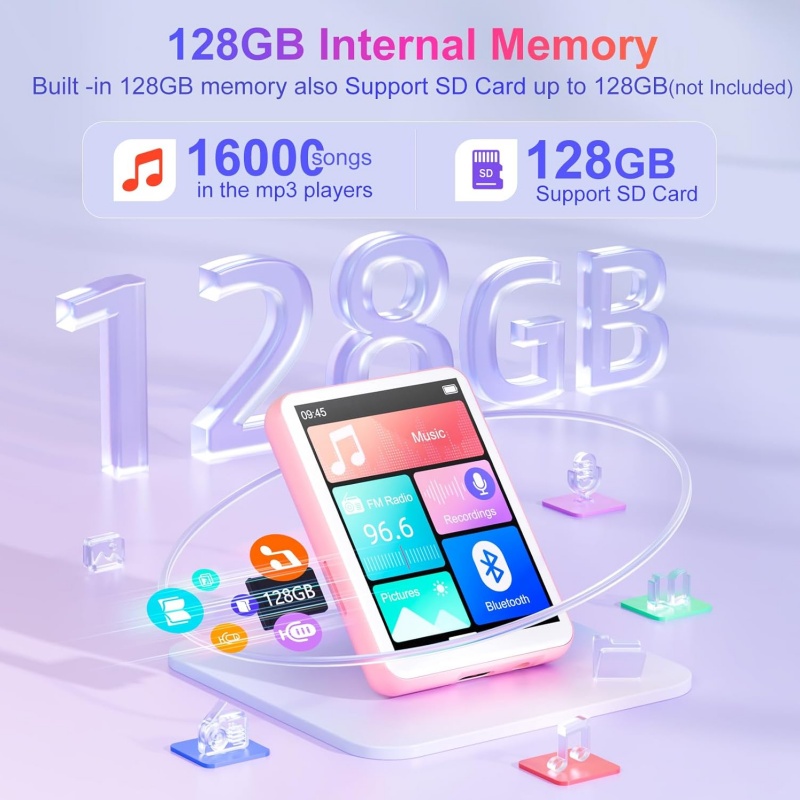 128GB Bluetooth 5.4 MP3 Player - Audio Music Kids review and price