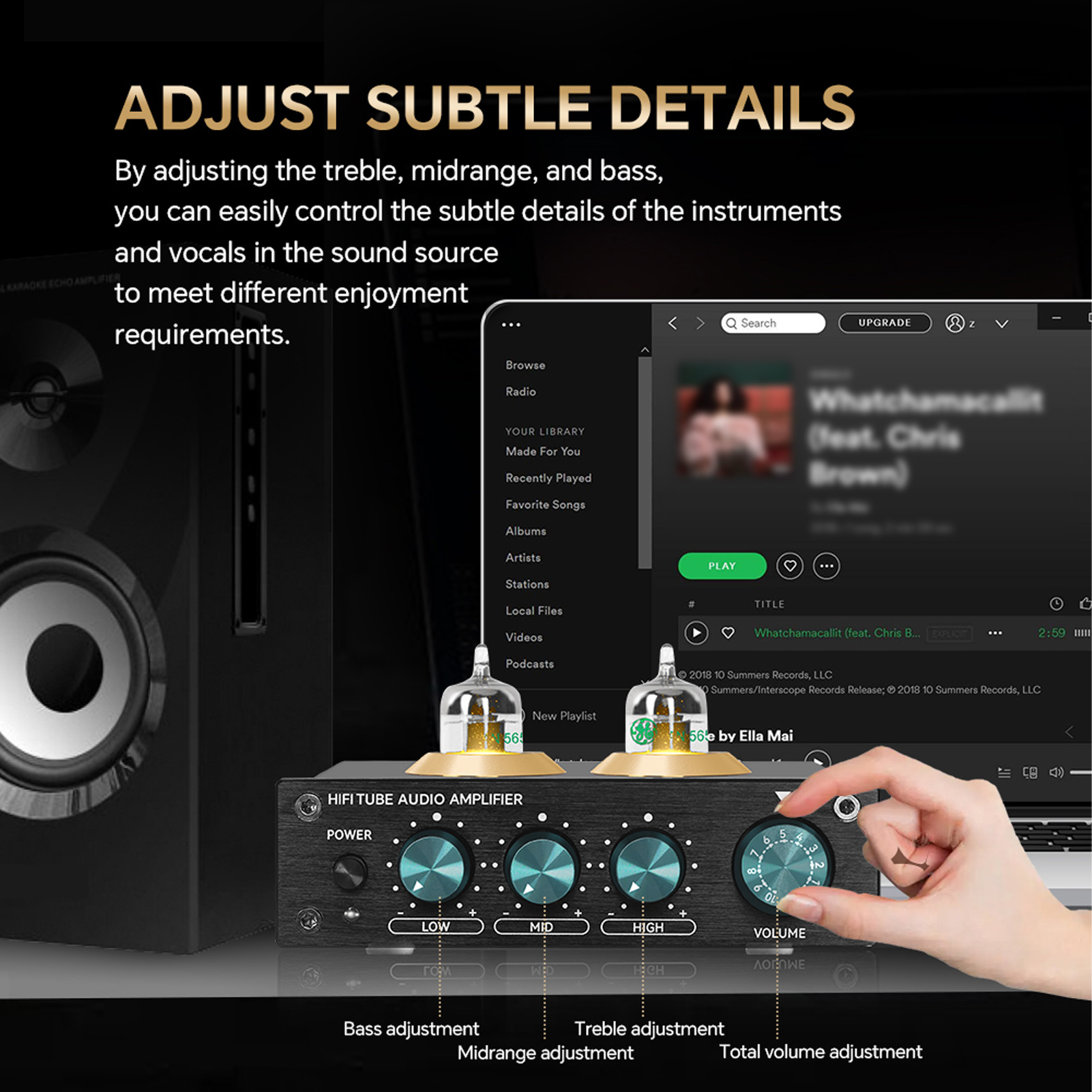 Audio HiFi Vacuum Tube 3-Band  - Audio Player With Youtube Music review and price