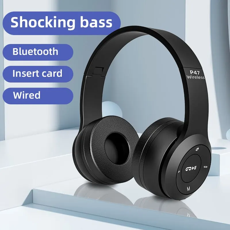 Foldable P47 Wireless Bluetoot - Audio Music Kids review and price