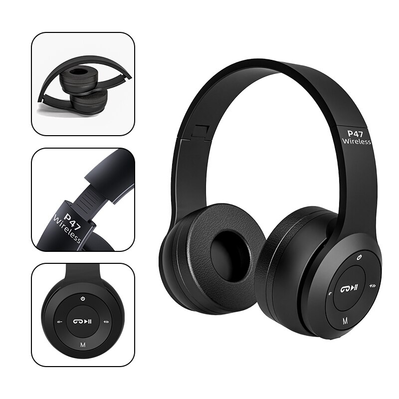 Foldable P47 Wireless Bluetoot - Audio Music Kids review and price