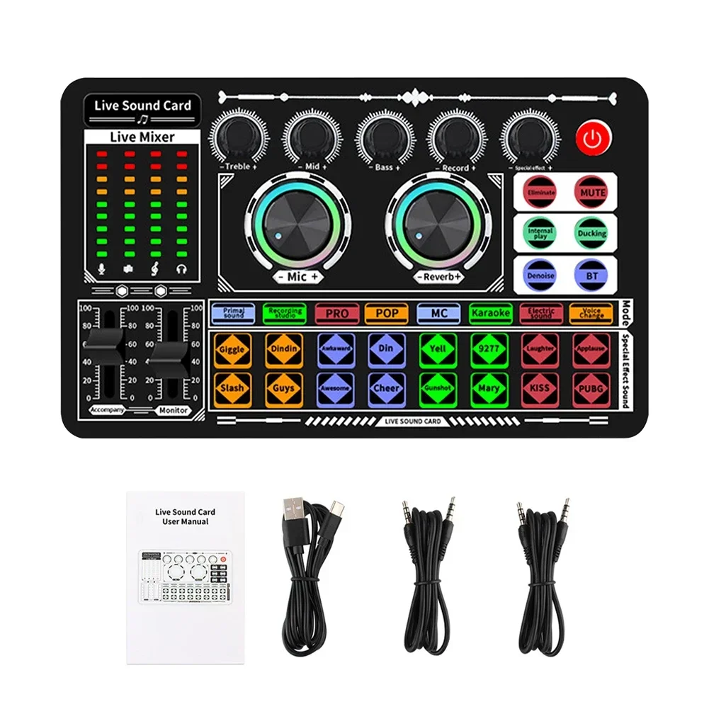 USB Audio Mixer Live Sound Car - Audio Music Voice Changer review and price
