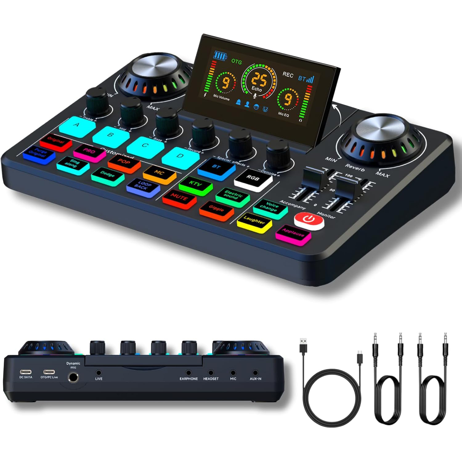 Audio Mixer, Live Sound Card w - Audio Music Voice Changer review and price