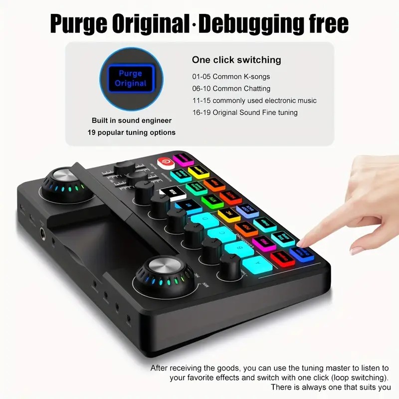 Audio Mixer, Live Sound Card w - Audio Music Voice Changer review and price