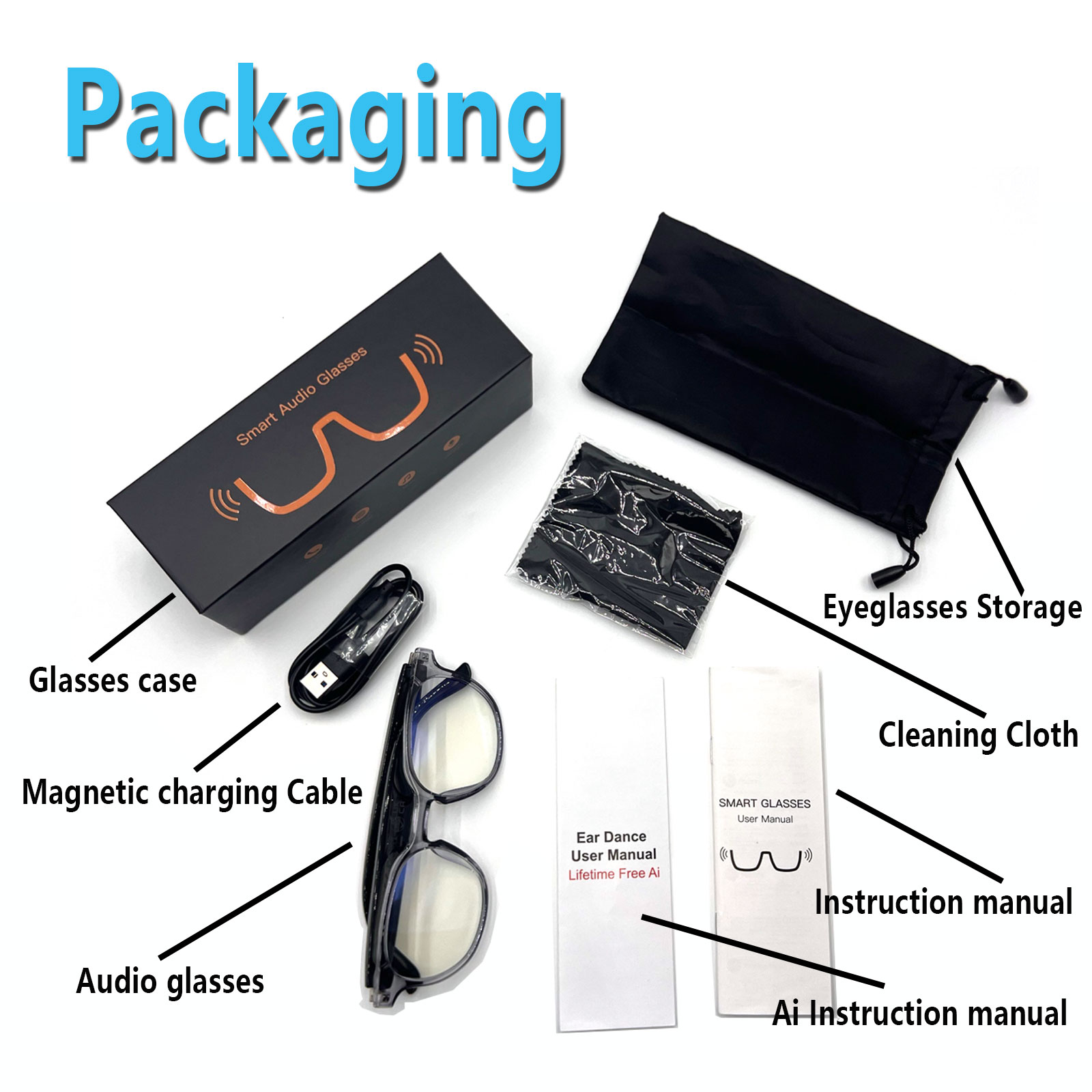 Smart Audio Glasses, Real-Time - Audio Music Apps review and price