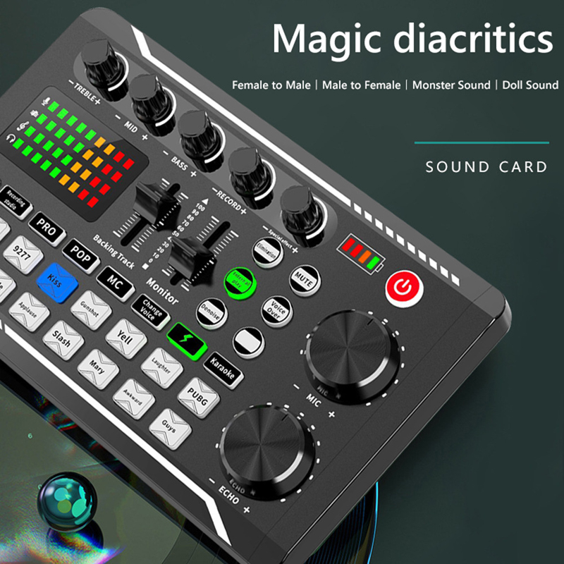 F998 Live Sound Card Audio DJ  - Audio Music Voice Changer review and price