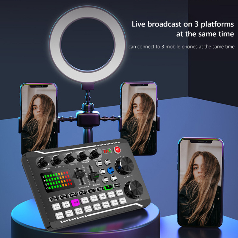 F998 Live Sound Card Audio DJ  - Audio Music Voice Changer review and price