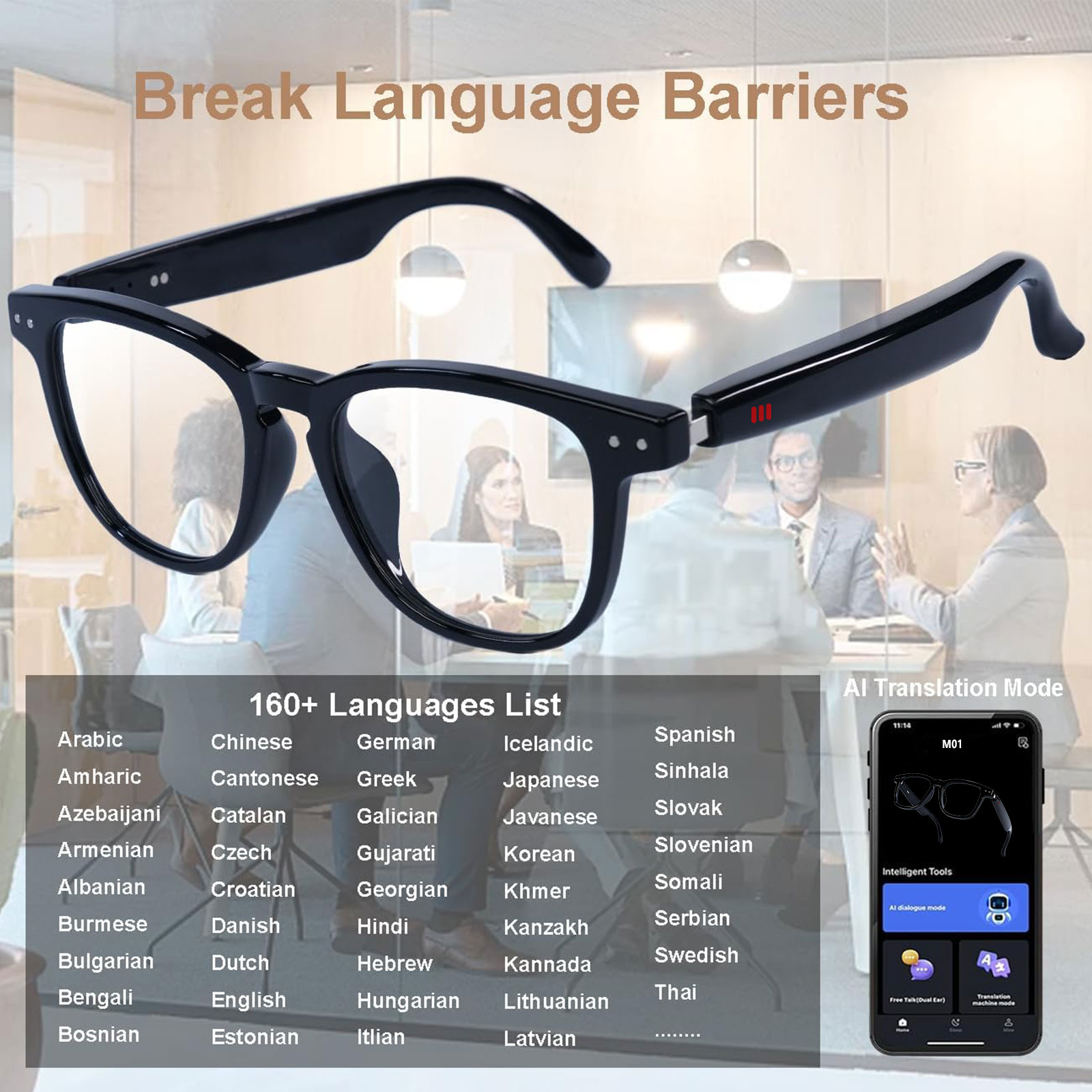Smart audio glasses, real-time - Audio Music Apps review and price
