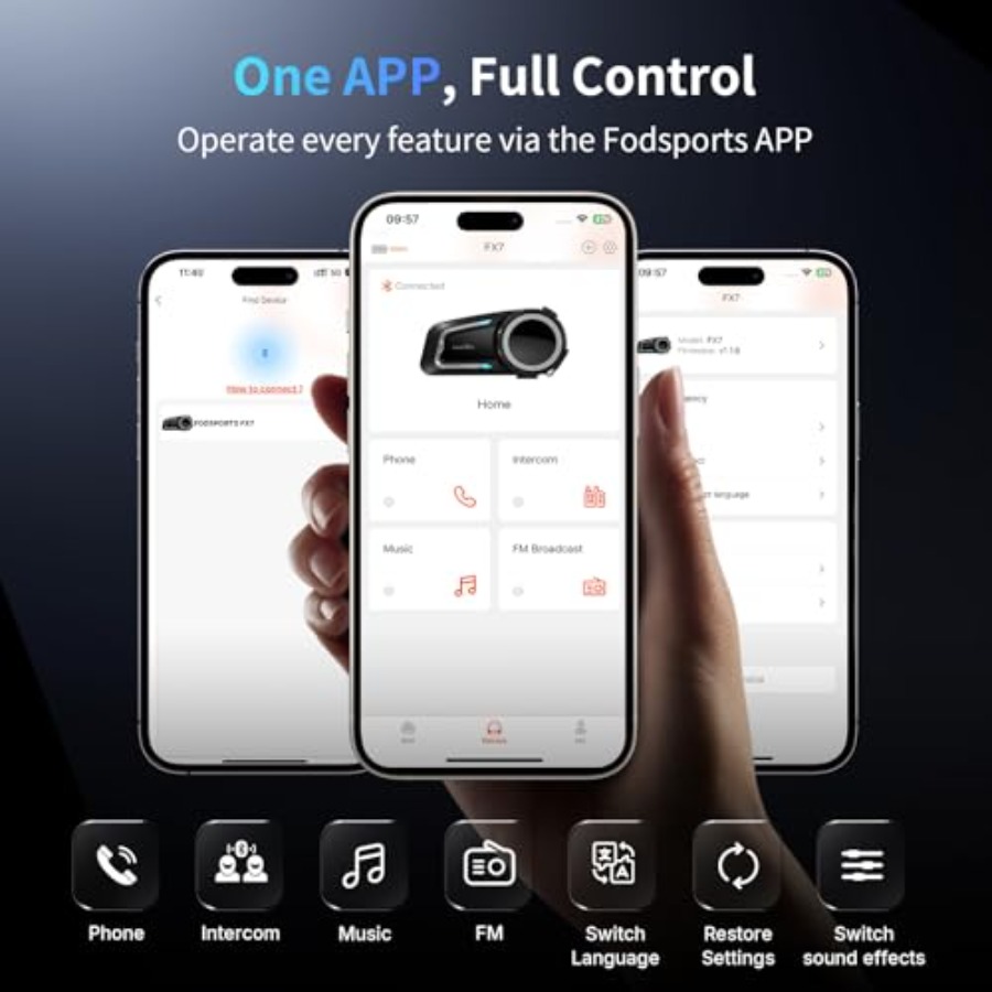 Motorcycle intercom headset fo - Audio Music Apps review and price