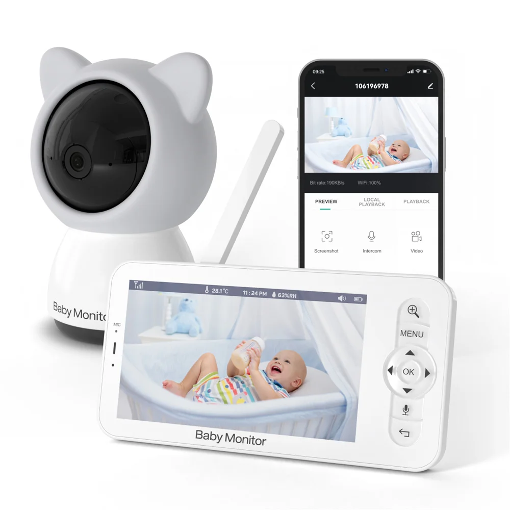 Babystar 5 Inch Wifi Baby Moni - Audio Music Apps review and price
