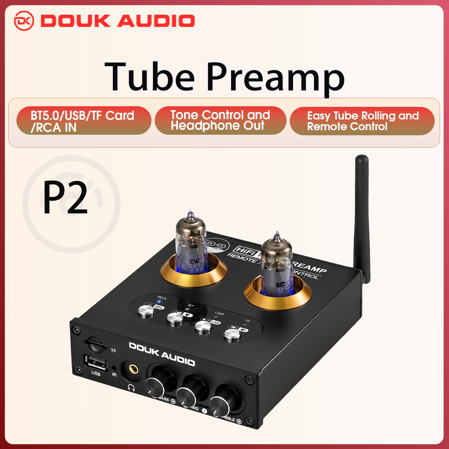 Douk Audio P2 HiFi Vacuum Tube - Audio Player With Youtube Music review and price