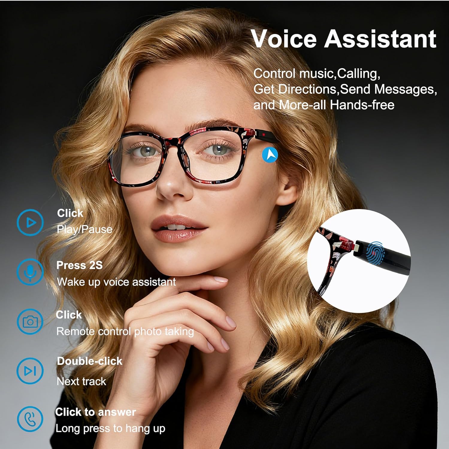 Smart Audio Glasses, Real-Time - Audio Music Apps review and price
