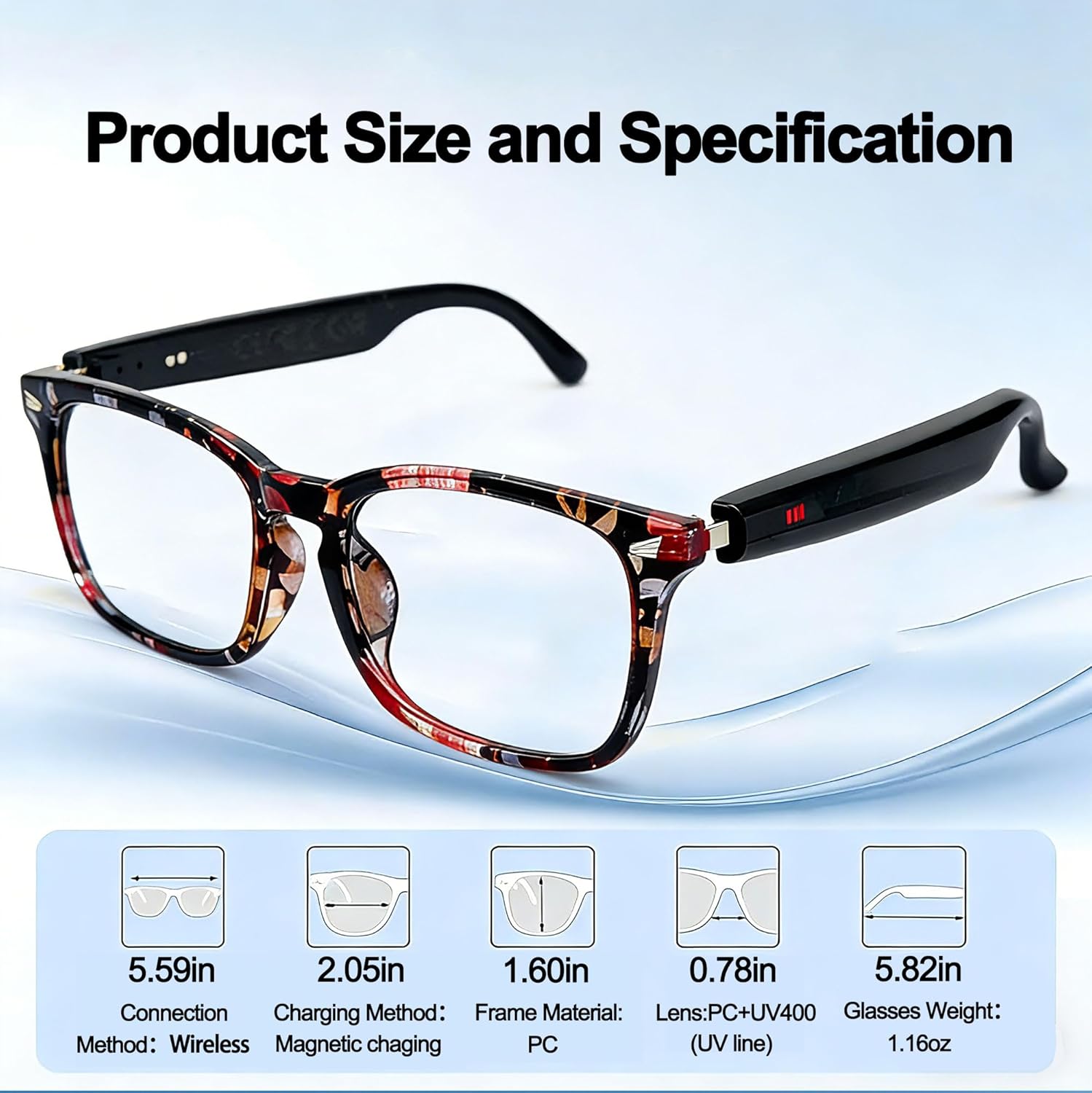 Smart Audio Glasses, Real-Time - Audio Music Apps review and price